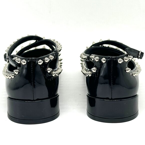 Christian Louboutin PILOUTA JANE SPIKES FLAT Criss Cross Ballerina - Picture 12 of 16